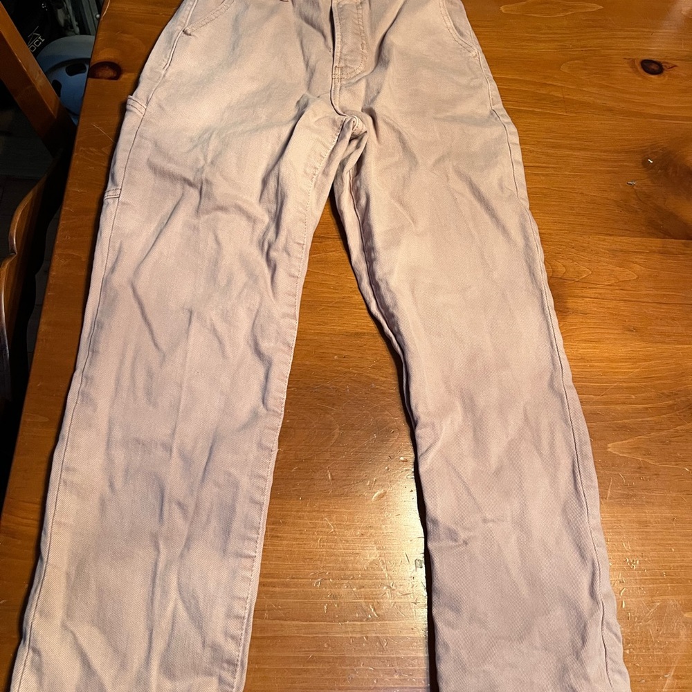 Tan Straight Leg Jeans with Versatile Style